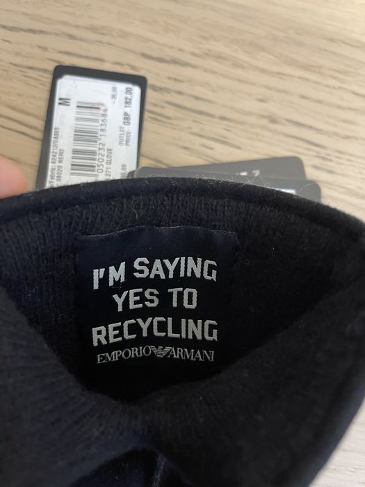 Mănuși Emporio Armani,bărbați ,din lână neagră -M