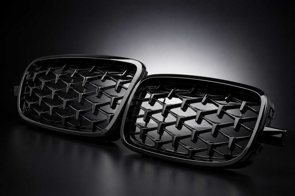 Бъбреци Решетки за BMW 3-та серия 2012-2018 F30 F31 Diamond Style Чер