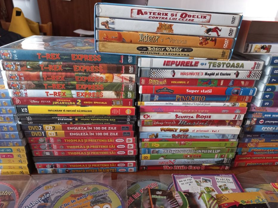 Mega-Pachet 87 DVD-uri și CD-uri Interactive Copii – Desene Animate, Povești și Jocuri Educative