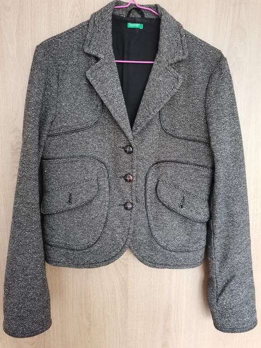 Sacou/jacheta United Colors of Benetton 42, lana, matase