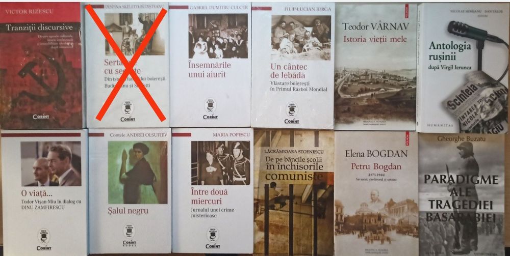 Carti de istorie despre istoria romanilor, despre comunism (lichidare biblioteca)