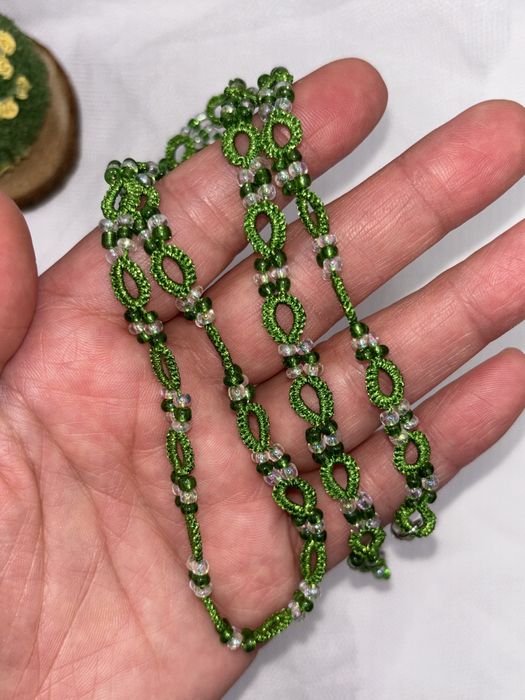 Синджирче за очила Ръчно изплетени Метален конец и стъклени мъниста