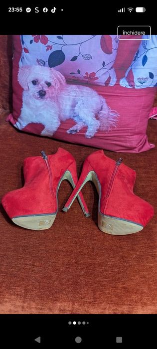 Botine dama cu platforma ascunsa și toc inalt