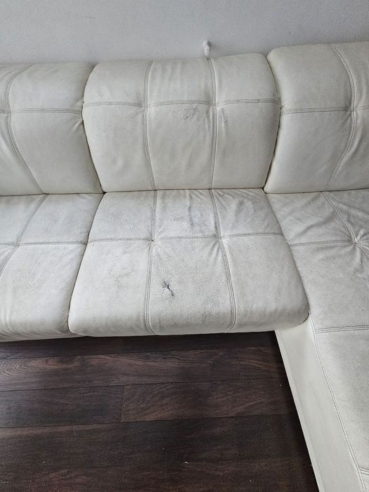 Colțar piele ecologică crem