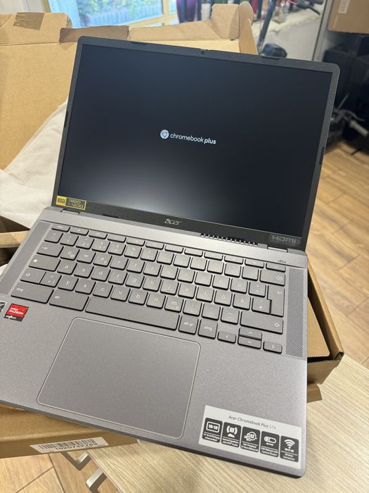 Laptop Acer Chromebook Plus 514 cu Google AI – 14" WUXGA 1920 x 1200 IPS Display, AMD Ryzen 3 7320C, 8gb 256GB SSD, Wi-Fi 6E, Camera FHD, Chrome OS