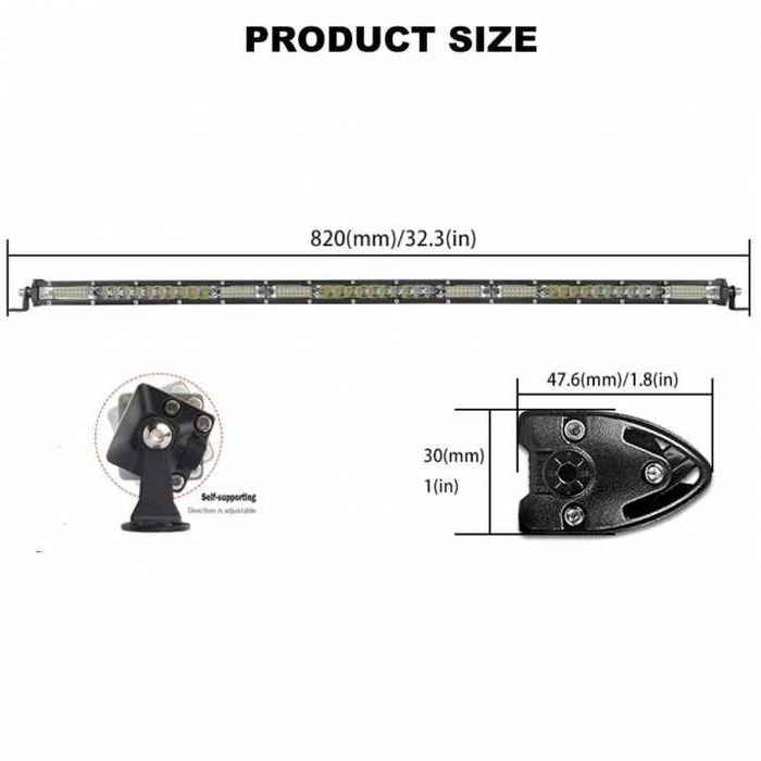 78 см LED Лед Диоден Бар 270W Ултра Тънък 12-24V