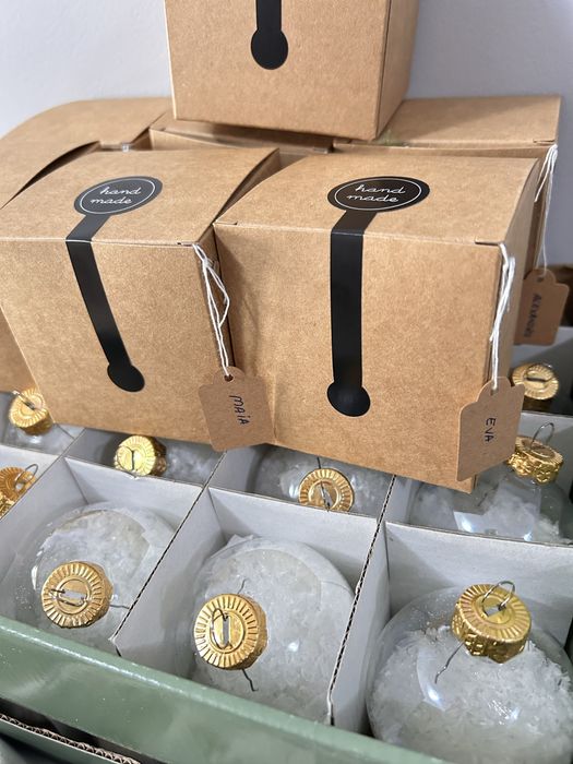 Glob de sticla personalizat 8cm