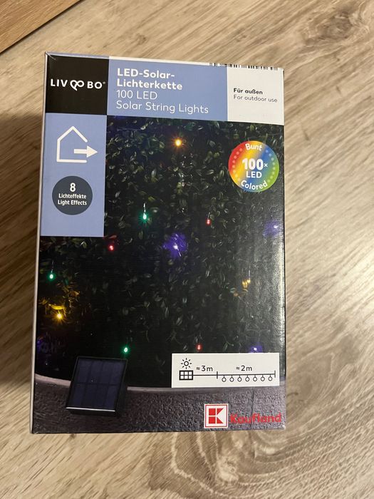 100 LED Solar String Lights