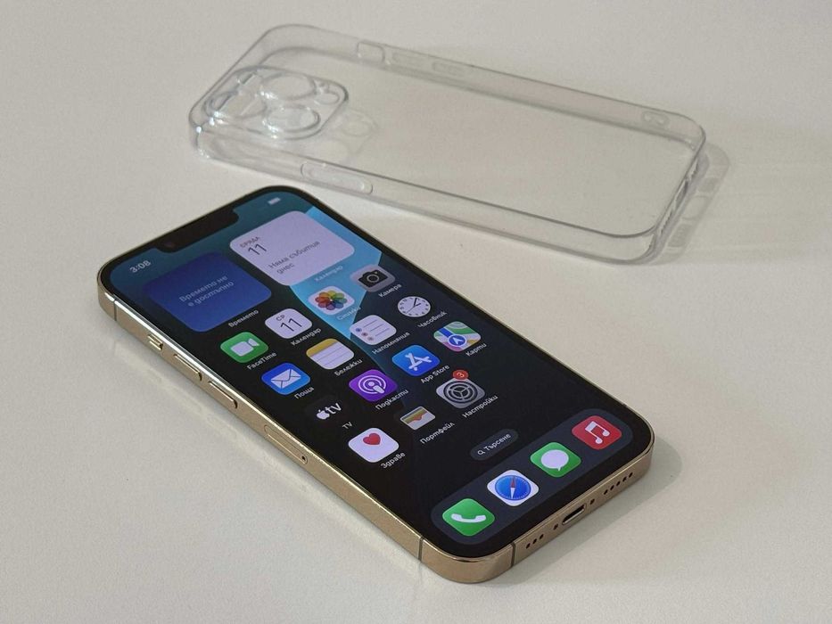 Бартер! iPhone 13 Pro Gold (Златен) 100% Батерия!