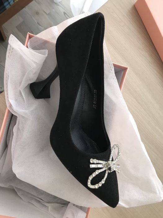 Туфли замшывые чёрные