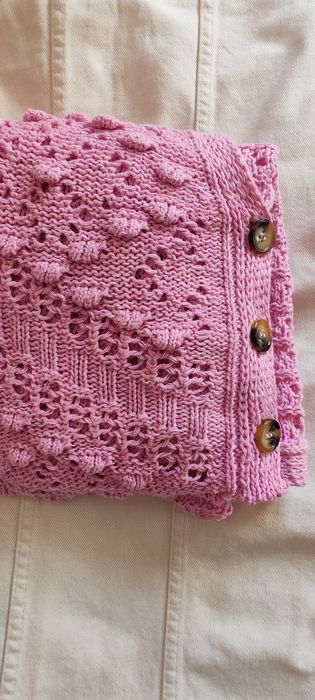 Нежно-розовый кардиган