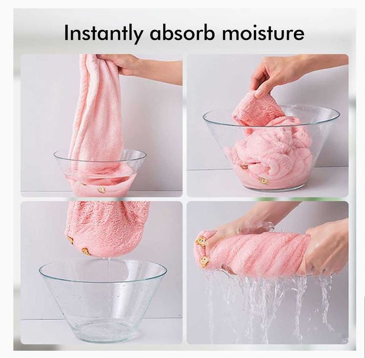 Супер абсорбиращата кърпа за сушене на коса.