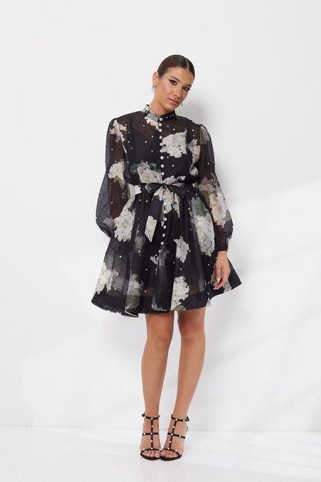 Риза рокля с кристали