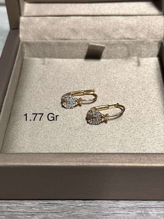 Cercei AUR 14 K-485 lei /Gr .Ca nou