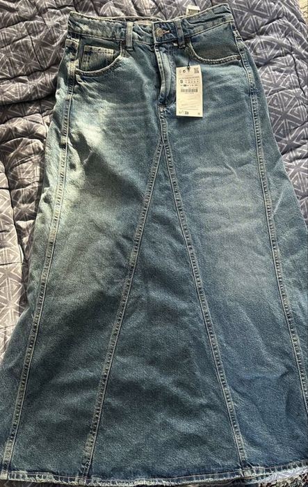 Джинсовая юбка макси ZARA