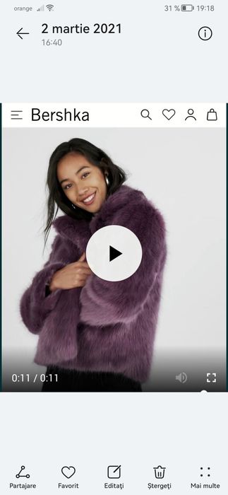 Blana Bershka mărime XS