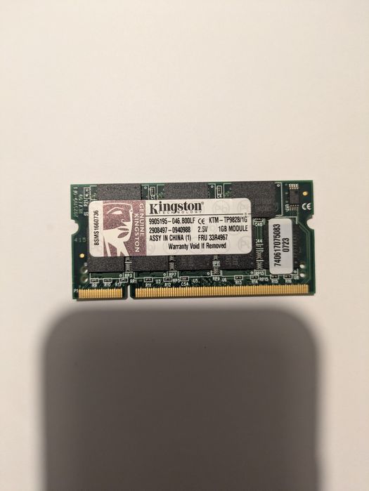 Memorie RAM Laptop DDR1 1GB Kingston KTM-TP9828/1G (Compatibil IBM/Len