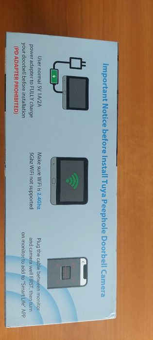 Смарт шпионка TUYA с 4,3 inch цветен Full HD монитор