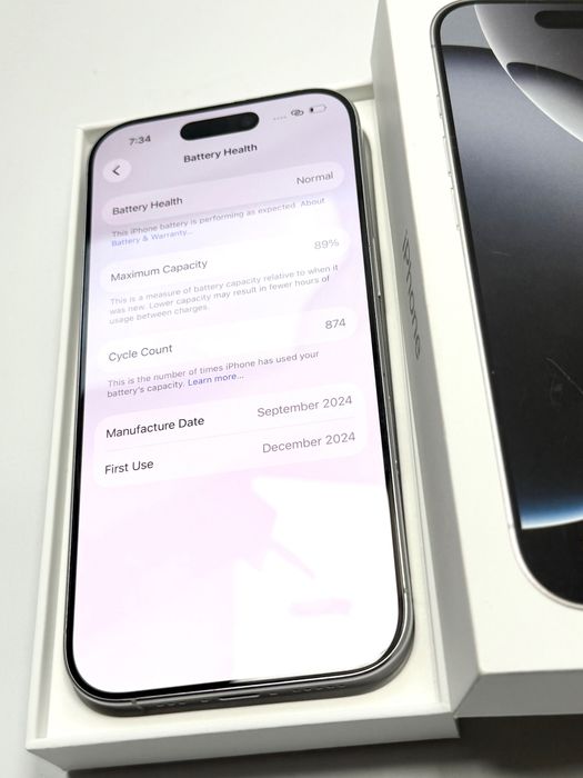Apple iPhone 16 Pro White Titanium 256ГБ
