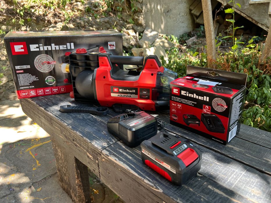 Помпа за вода Einhell с батерия и зарядно