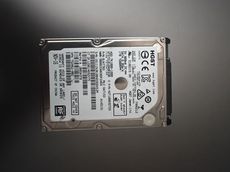 Hdd HGST 1 tb 100% viața