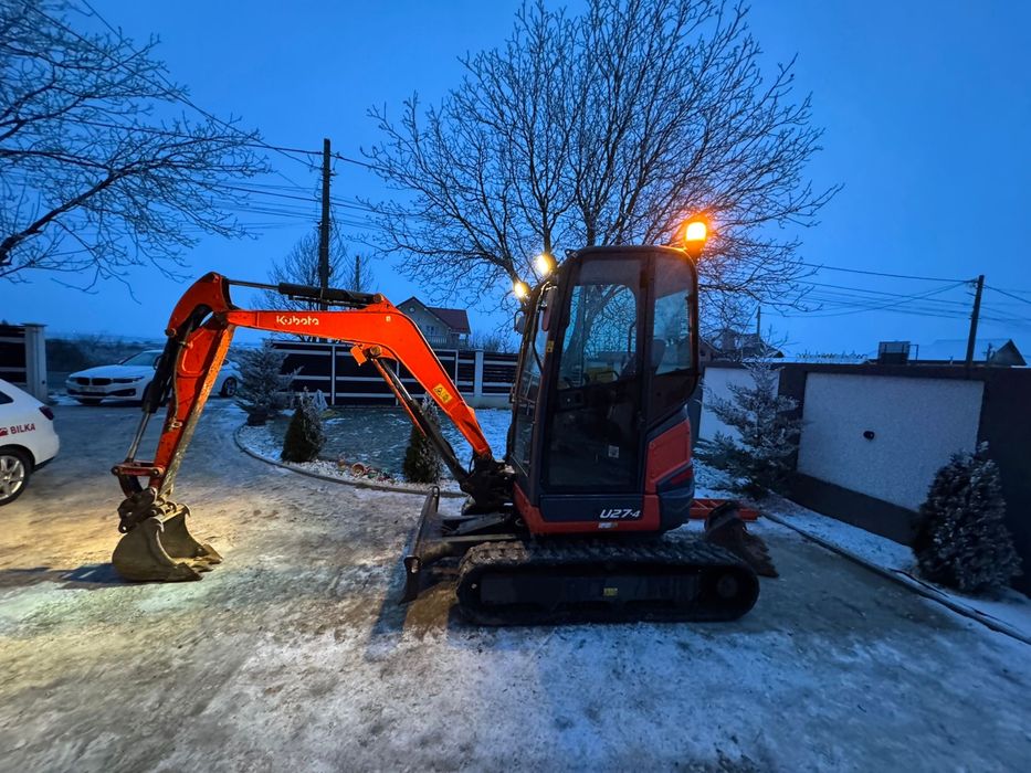 Mini excavator 3t Kubota u27-4 (Cat, bobcat, takeuchi, walker neuson)