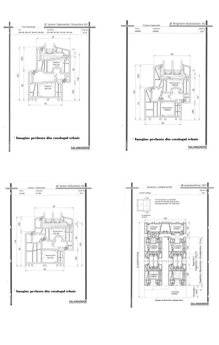 Tâmplărie pvc salamander 82mm/92mmla comanda