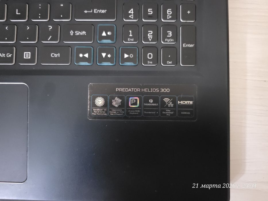Продаётся игровой ноутбук Acer Predator Helios 300