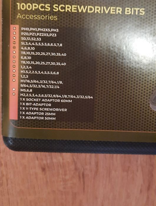 Set/trusa 100 biti si adaptor,material chrome-vanadium, Nou!