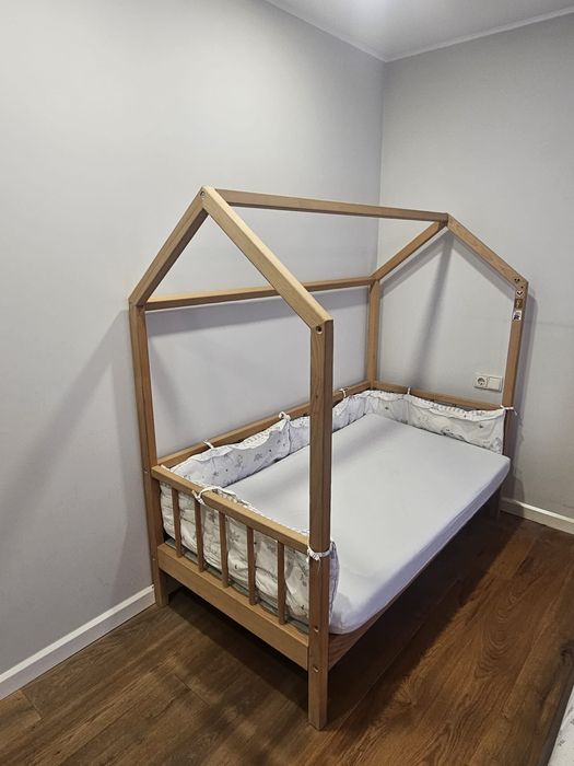 Vand pat casuta copii lemn masiv