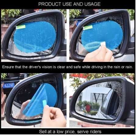 2бр Защитно фолио против замъгляване, замръзване на огледала