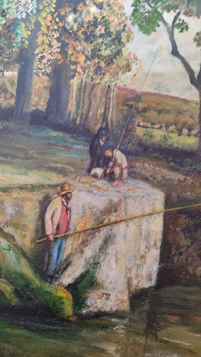 Tablou vechi semnat ,pictura ulei