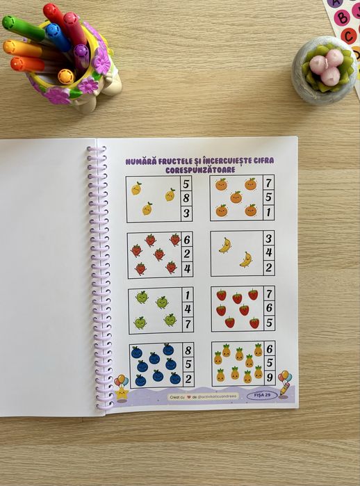 Caiet Activitati Copii Interactiv cu piese de lipit 3 ani+ (Volumul 2)