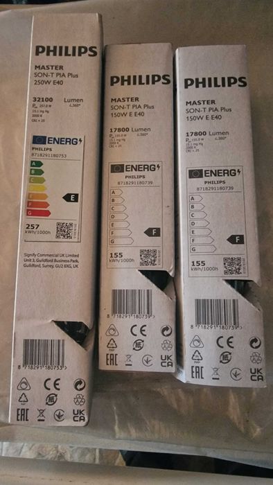 Becuri Philips E40 (vapori de sodiu) 150W si 250W