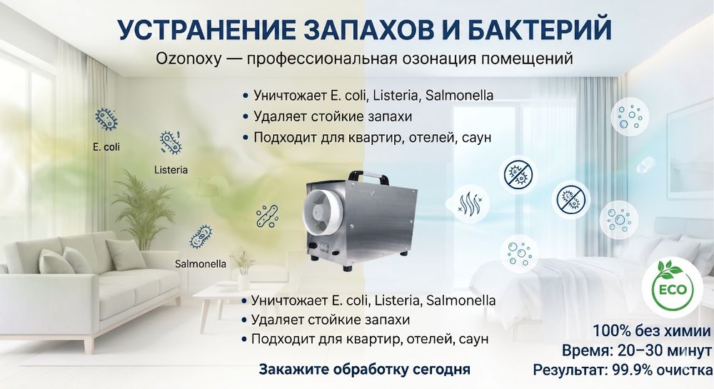 Yomon hidlarni yo'qotish xizmati. Удаление запахов. дезинфекция, дезод