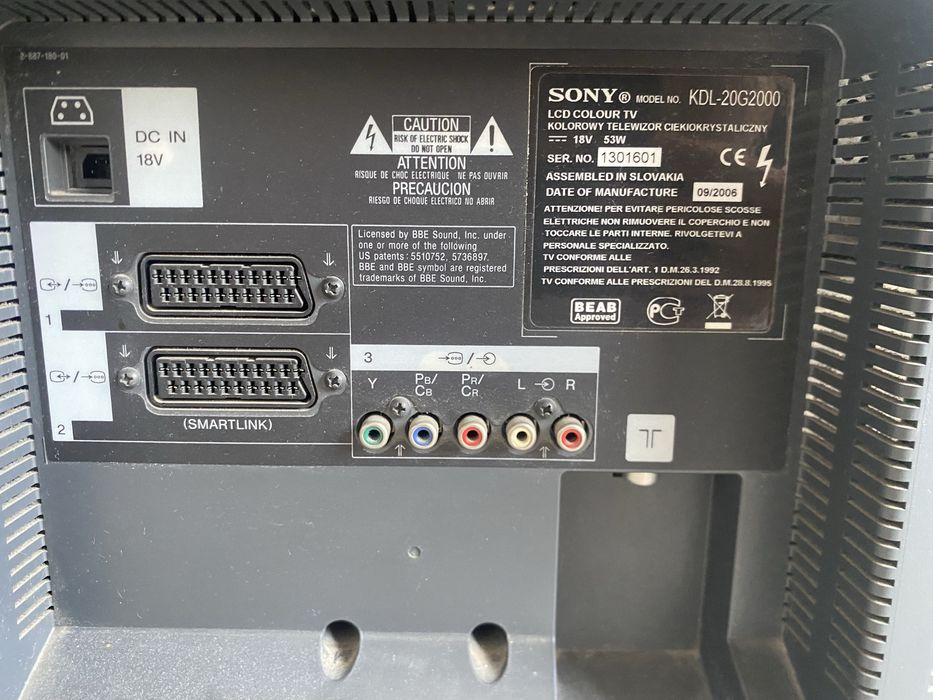 Телевизор Sony KDL-20G2000