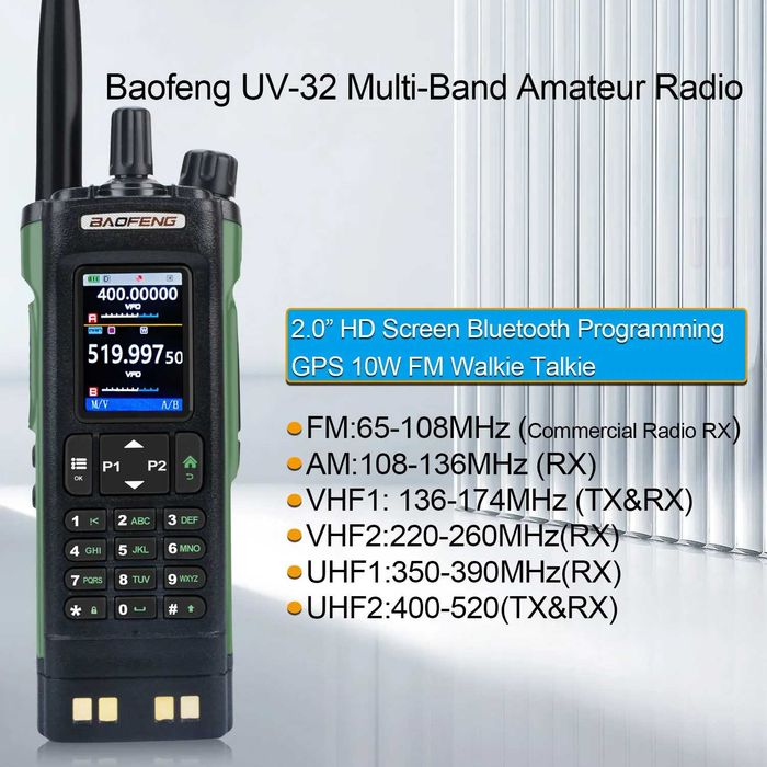 Радиостанция Baofeng UV-32 Air Band 10W GPS