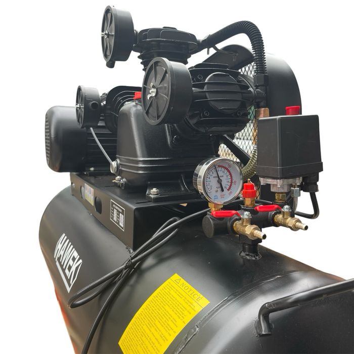 Компресор за въздух HAWEK 100 литра 3 kW, 12.5 bar, 360 л/мин