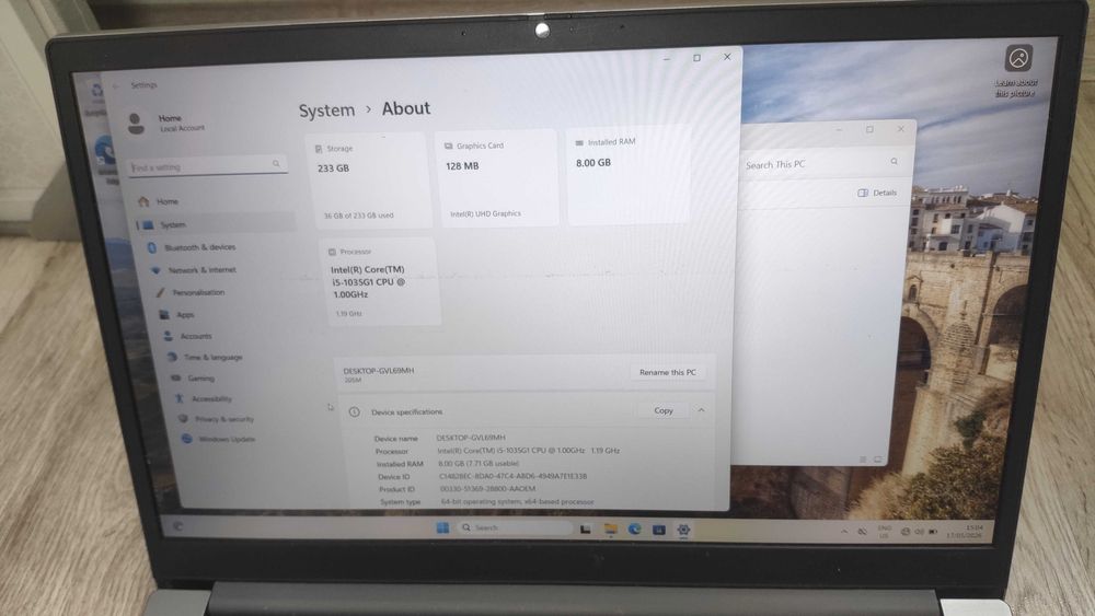 15'6 инчов лаптоп Lenovo ThinkBook Core i5-1035G1 /8GB DDR4/250GB SSD + 500GB HDD
