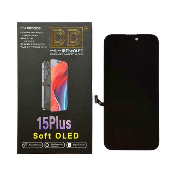 DD Soft OLED дисплей за iPhone 15 / 15 Plus / 15 Pro / 15 Pro Max