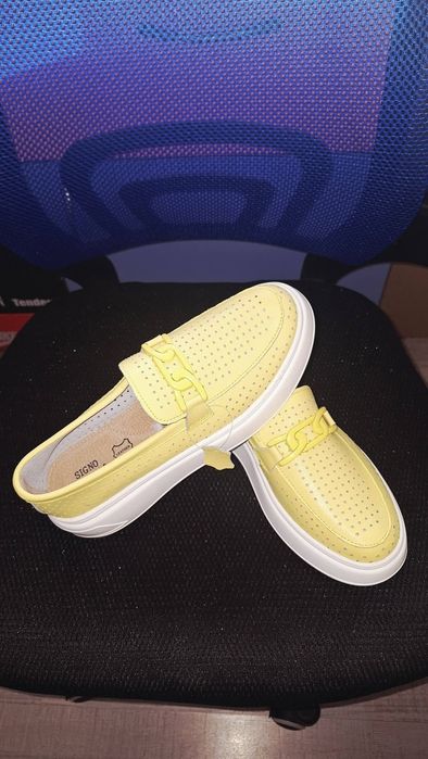 Жълти обувки ест.кожа- 40н