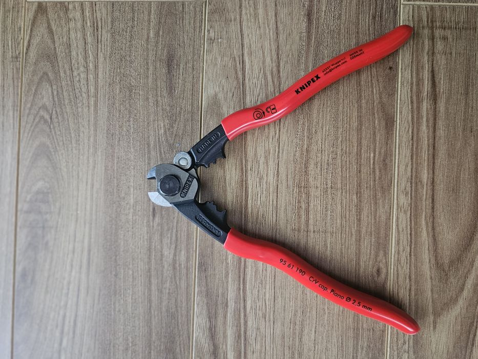 Cleste taiat cabluri si sarma, 10 mm2, 190 mm, KNIPEX 95 61 190