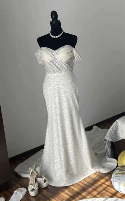 Rochie mireasa sirena(pe corset)