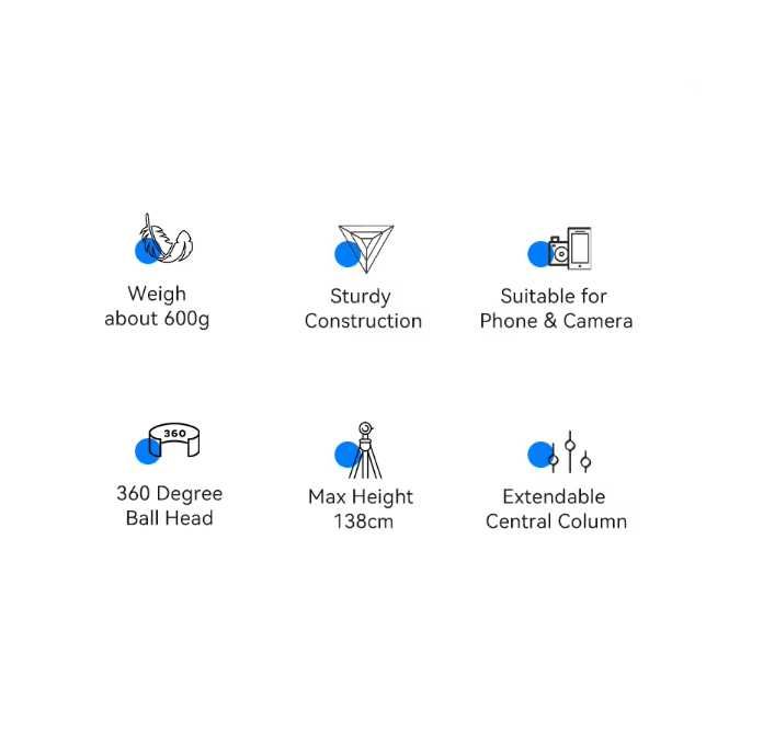 Статив / трипод Ulanzi TT51 с панорамна глава за фотоапарат и смартфон