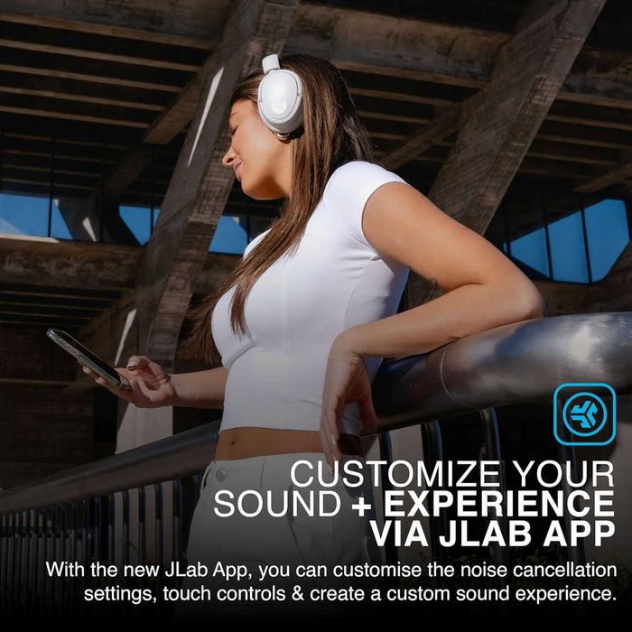 Безжични слушалки JLab JBuds LUX ANC (70+ часа батерия) - Бели