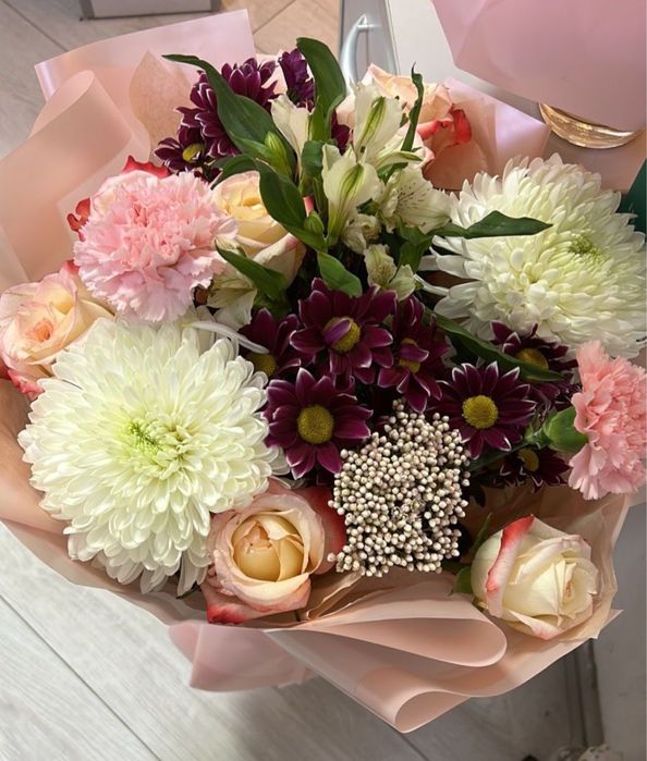 Свежие красивые букеты