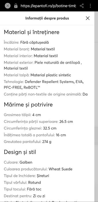 Ghete dama Timberland