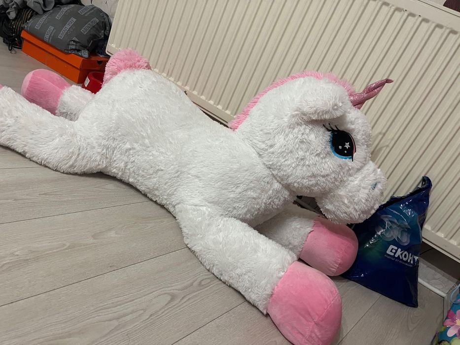 Голяма плюшена играчка еднорог -115см