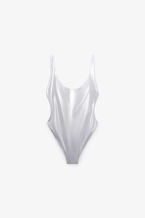 Дамски цял бански ZARA - с метализиран ефект