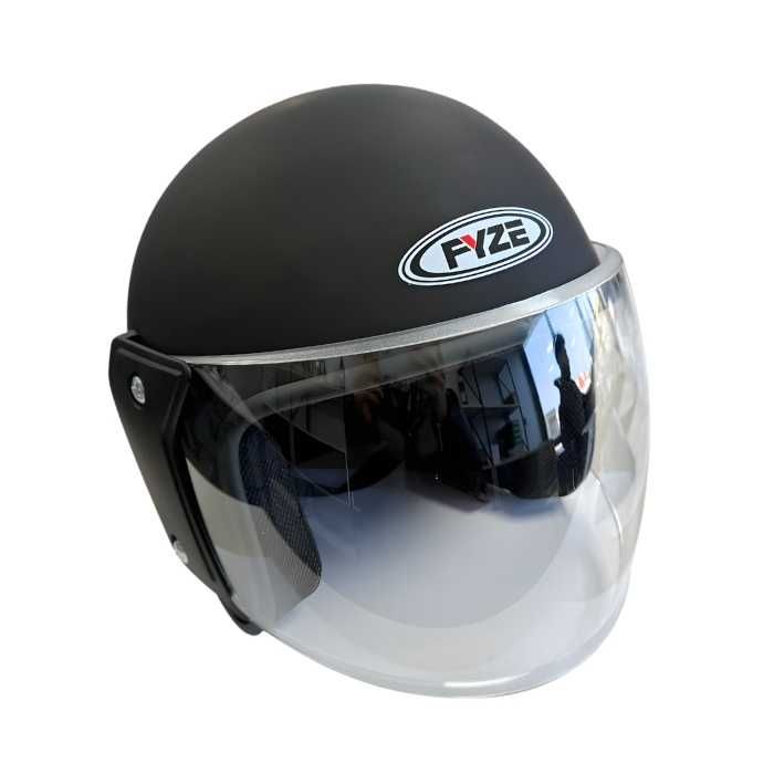 Мото шлем с визьор, Каска, Черен мат